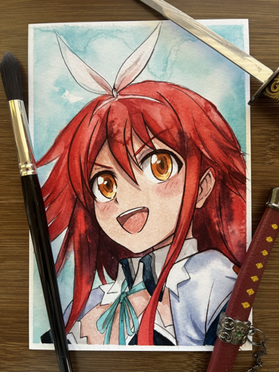 Sylphy Marheaven- The Greatest Demon Lord (6x8 Watercolor) Signed Print