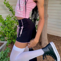 Sweet Bow High Waist Pleated A-line Skirt - Thumbnail 1