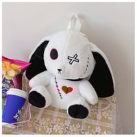 Gothic White Rabbit Plush Backpack - Thumbnail 7