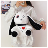 Gothic White Rabbit Plush Backpack - Thumbnail 4