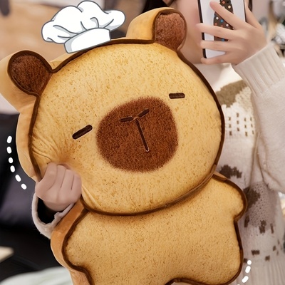 Cute toast biscuit capybara plush toy