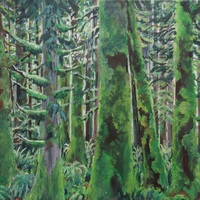 "Covel Creek" Acrylic painting on 16 x 20 inch stretched canvas. Original artwork by N.E.Thompson - Thumbnail 1