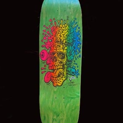 Skullblast skateboard deck (screenprinted and signed by jimbo)