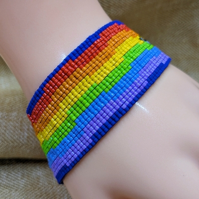 Pixel bracelet - nyan cat