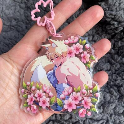 Kitsune bakugou keychain! (double sided)