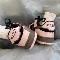 Classic Black Pink Star Casual Shoes - Thumbnail 3