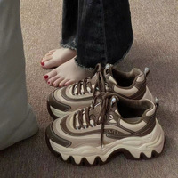 Fashion Lace-up Chunky Sneakers - Thumbnail 4