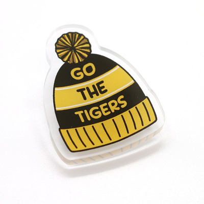 Go the tigers beanie badge