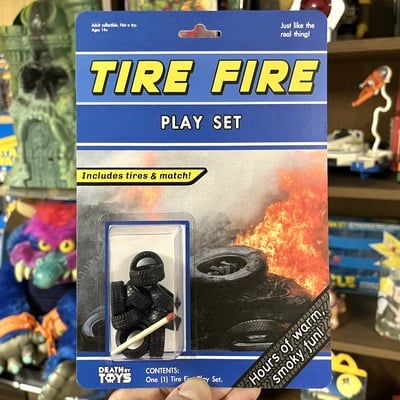 Tire fire play set