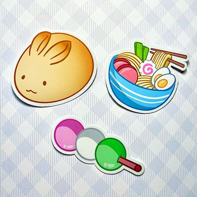 Japanese snack stickers
