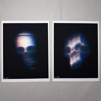 SET OF 2 of photon decay 001 + 002 matching pair #1/30 - large giclée prints - 16" x 20" - Thumbnail 1