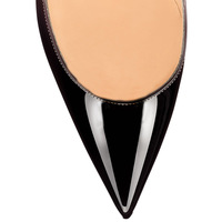 Handmade women's gradient color patent leather pointed high heels 3 colors - Thumbnail 3