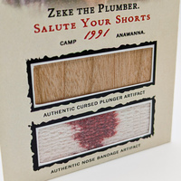 Zeke the Plumber - Salute Your Shorts Custom Relic Swatch Trading Card - Thumbnail 3