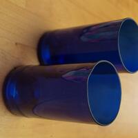 Cobalt blue tumblers, pair  - Thumbnail 1