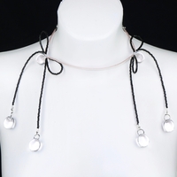 Invisible black bows Necklace - Thumbnail 1