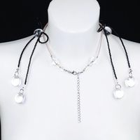 Invisible black bows Necklace - Thumbnail 2