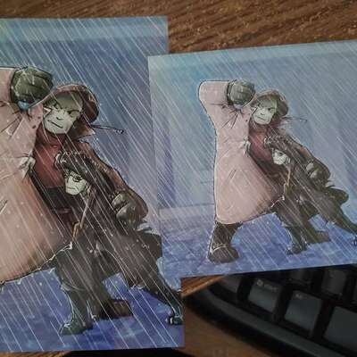 Rock in the storm (4x4 and 4x6 inches)