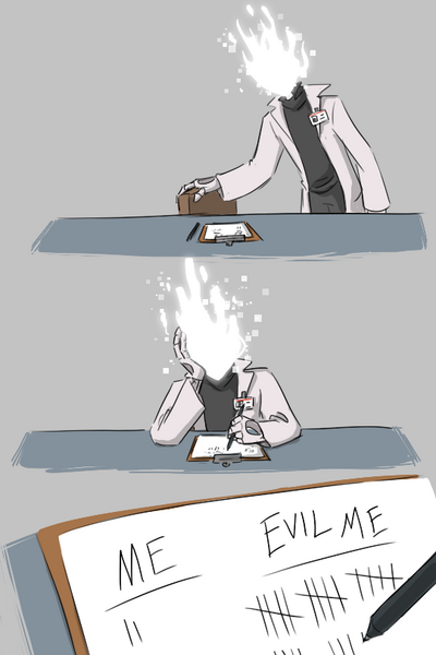 Me vs evil me print (4x6 inches)