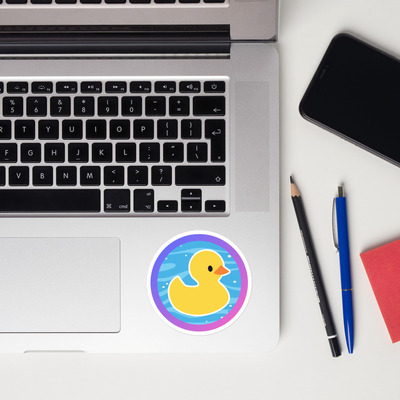 Lucky duck sticker