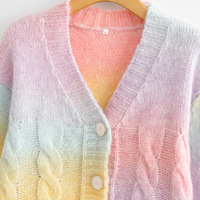 Pastel Rainbow Cardigan - Thumbnail 4