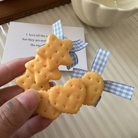 Cute Acrylic Biscuit Hair Clips - Thumbnail 1
