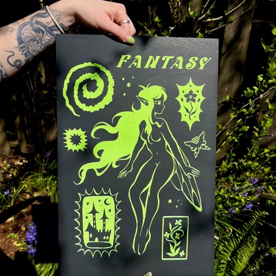 "fantasy" 11x17" screenprint
