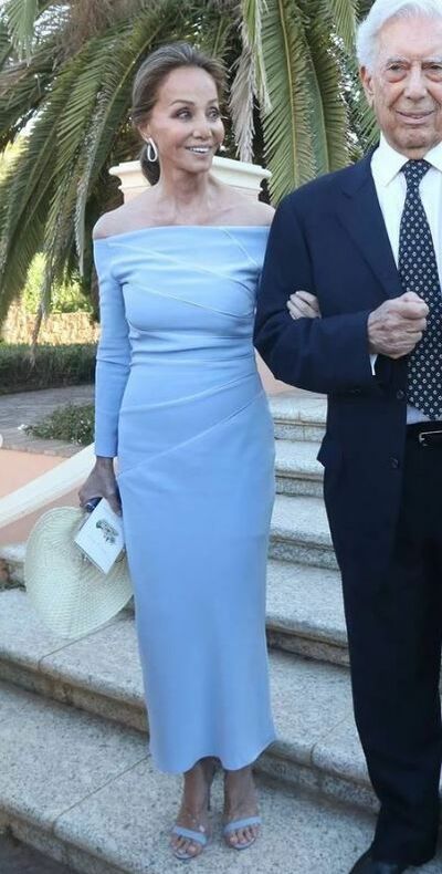 Elegant Sky Blue Sheath Off the Shoulder Mother of the Bride/Groom Dress Evening Formal Dress