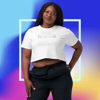 PME Fashion basic white letters Womens crop top - Thumbnail 4