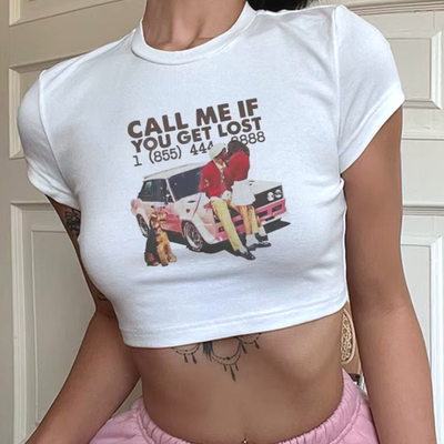 Call me if you get lost baby tee - Thumbnail 1