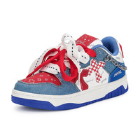 Harajuku Fashion Skater Sneakers With Crisscross Details - Thumbnail 5