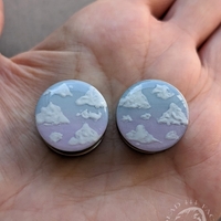 Cloud Ombre Sky Plugs –  Blue & Lilac Gauges - Thumbnail 5