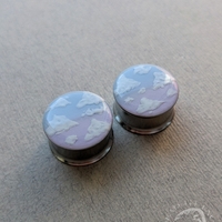 Cloud Ombre Sky Plugs –  Blue & Lilac Gauges - Thumbnail 6