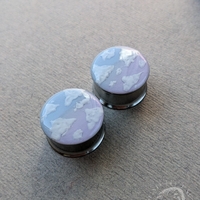 Cloud Ombre Sky Plugs –  Blue & Lilac Gauges - Thumbnail 7