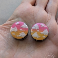 Cloud Ombre Sky Plugs –  Pink & Yellow Gauges - Thumbnail 6
