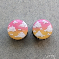 Cloud Ombre Sky Plugs –  Pink & Yellow Gauges - Thumbnail 3