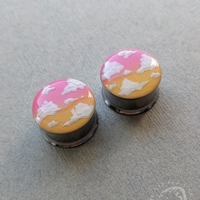 Cloud Ombre Sky Plugs –  Pink & Yellow Gauges - Thumbnail 5