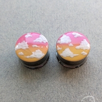 Cloud Ombre Sky Plugs –  Pink & Yellow Gauges - Thumbnail 7
