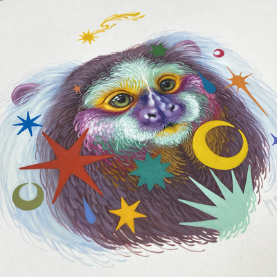 Original "marmoset monkey" painting