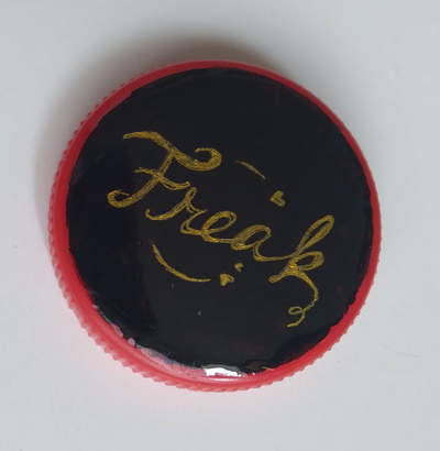 Freak - Hand-painted Pinback Button