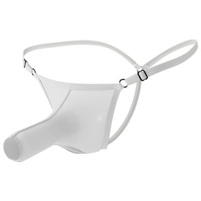 Multi-color 6pk gay men's sexy open elephant tube adjustable waist separator pouch thong t-string k030-xbdk