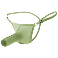 Multi-color 6PK Gay Men's Sexy Open Elephant Tube Adjustable Waist Separator Pouch Thong T-string K030-XBDK - Thumbnail 5