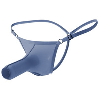 Multi-color 6PK Gay Men's Sexy Open Elephant Tube Adjustable Waist Separator Pouch Thong T-string K030-XBDK - Thumbnail 7