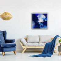 Kiss of The Blue Jay - 24" X 24" Art Print  - Thumbnail 1