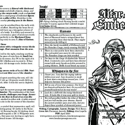 Altar of embers + pdf