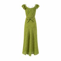 Small fresh stitching lace edge ruffle dress - Thumbnail 1