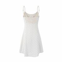 White Polka Dot Sling Dress - Thumbnail 5