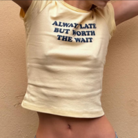 ALWAYS LATE BUT WORTH THE WAIT YELLOW TEE - Thumbnail 3