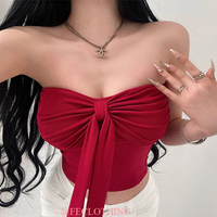 Sexy bow tie tube top - Thumbnail 2