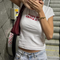 CUTE BUT CRIES A LOT WHITE TEE - Thumbnail 2