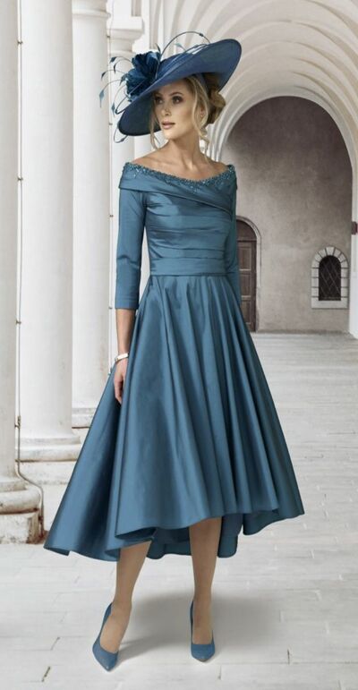 Elegant Blue A Line Mother of the Bride/Groom Dress Evening Formal Dress